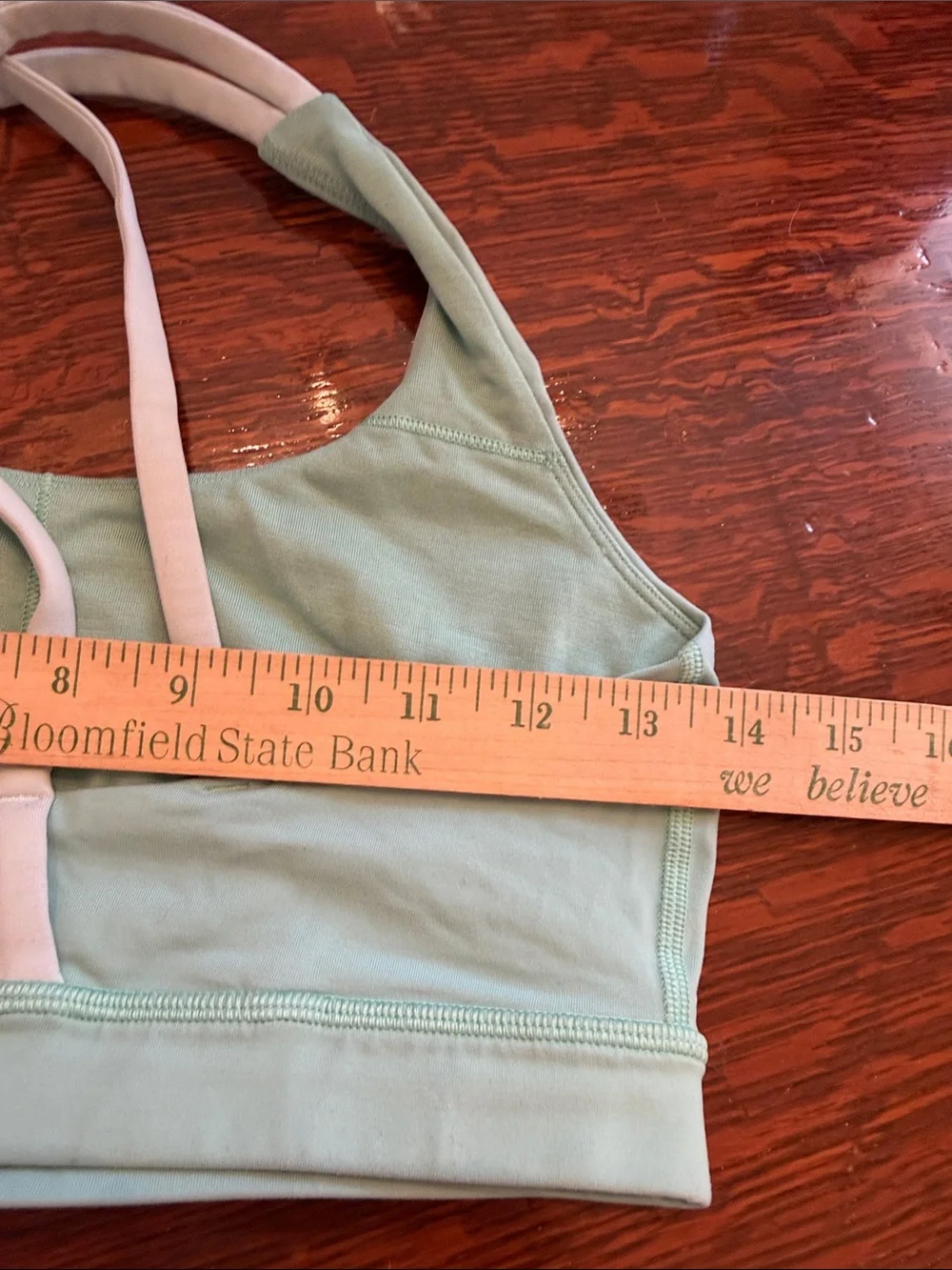 Lululemon strappy sports bra mint green/blue size 8